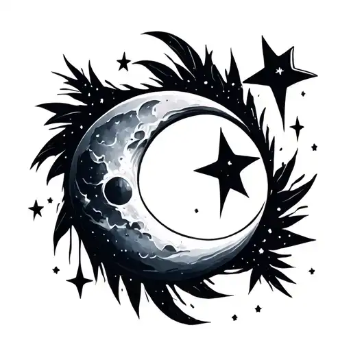 Stars Moon Surrounded