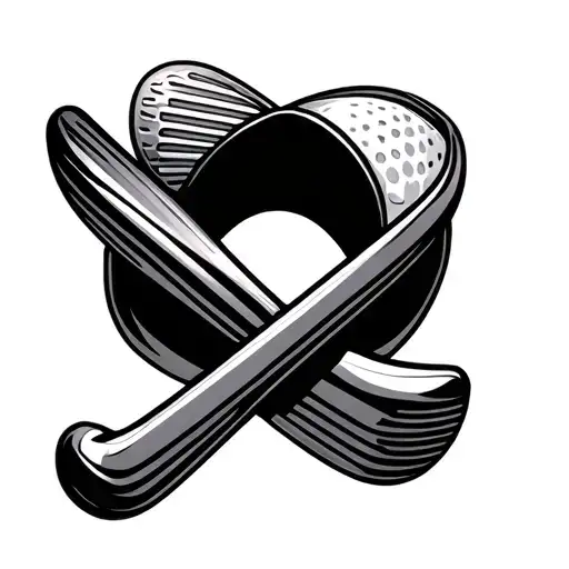 Infinty Symbol With Golf Clubs