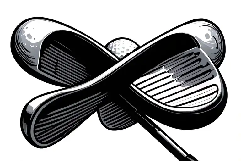 Infinty Symbol With Golf Clubs
