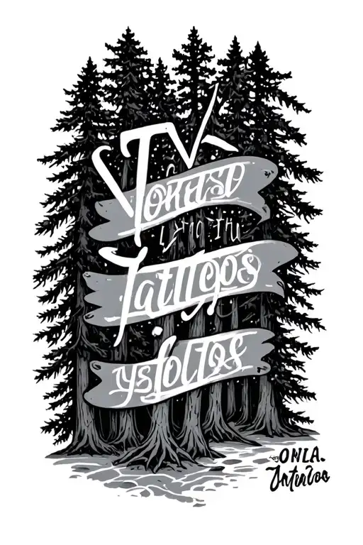 Forest Dark Lettering