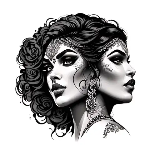 Chicana Woman's Face Made