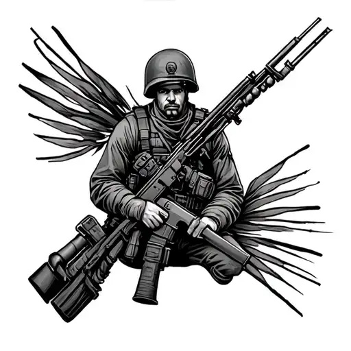 The Hard Life Of A Russian Soldier On His Hand