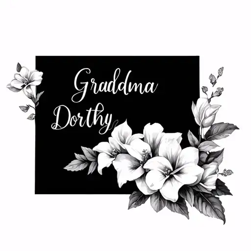 Memorial For Grandma Named Dorothy Wrapped In Gardenias