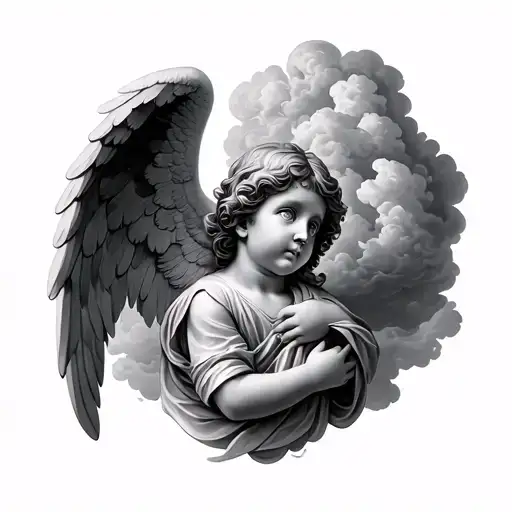 Rafael Cherub Angel And Cloud