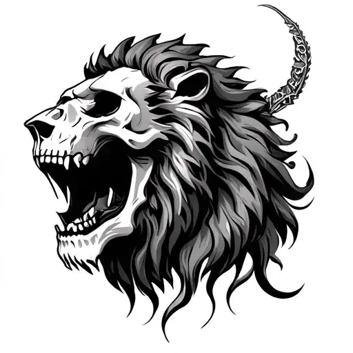 Skull And Lion
