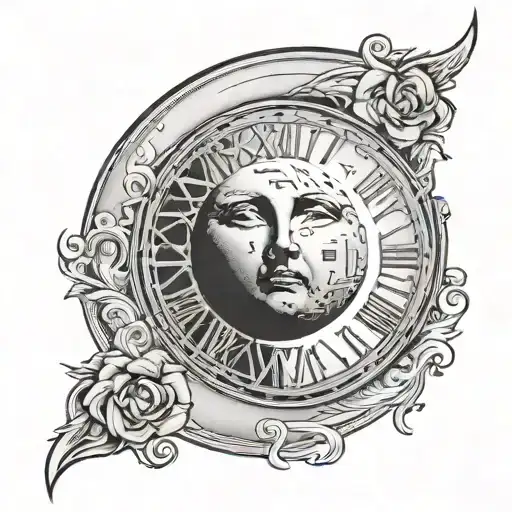 Moon With Roman Numerals