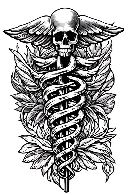 Rod Of Asclepius Dentist Themed