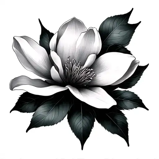 Magnolia Flower Down Spine