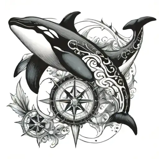 Orca With Compass