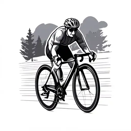 Minimalist Cycling Route Maps Outline