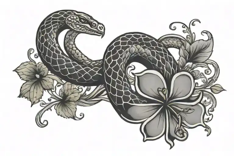 Wrist Band Tatoo With Cobra And Luck Clover For Men