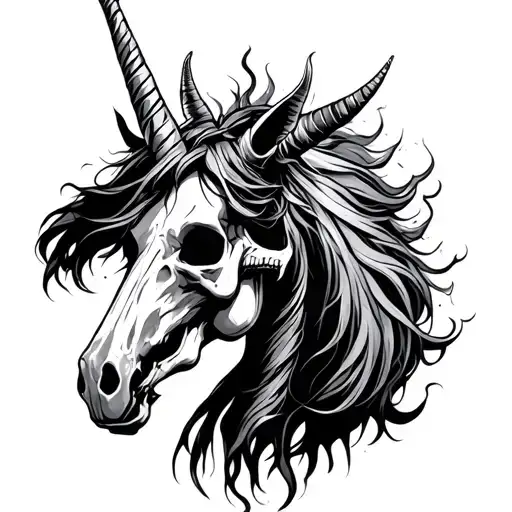 Demon Skeleton Unicorn Burst