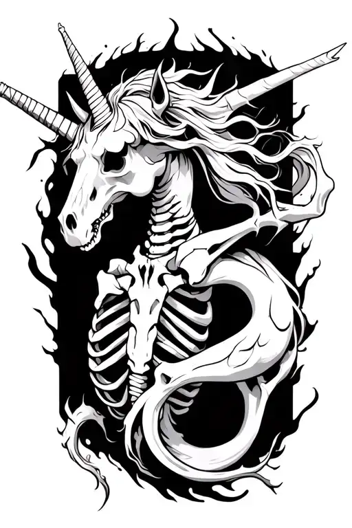 Demon Skeleton Unicorn Burst
