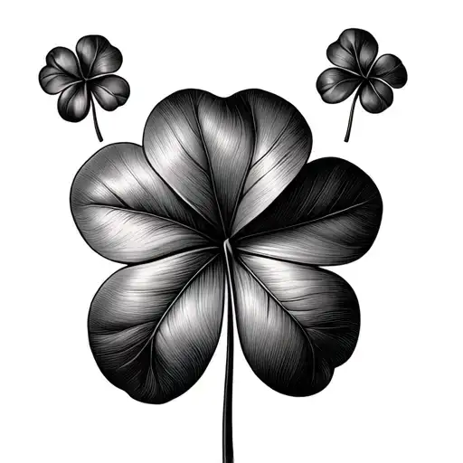 Four Leaf Clover With The Name Kathleen Throught The Petals