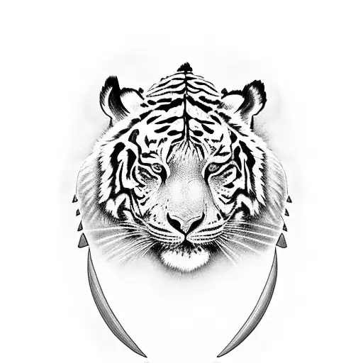 Mayan With Saber Tooth Tiger