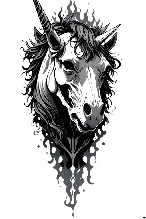 Demon Skeleton Unicorn Burst