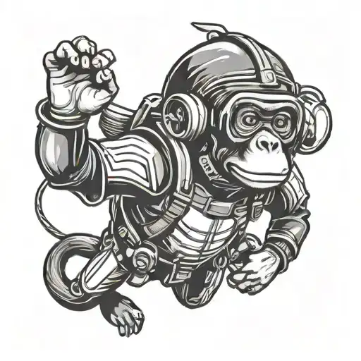 Monkey Scuba Diver