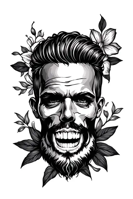 Barber Arm Sleeve Tattoo Design