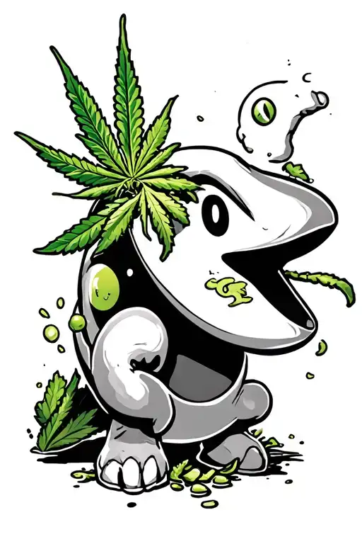 Pacman Eating Weed