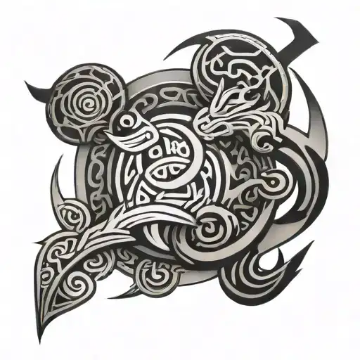 Combining Asian And Viking Symbols In A Unique Design