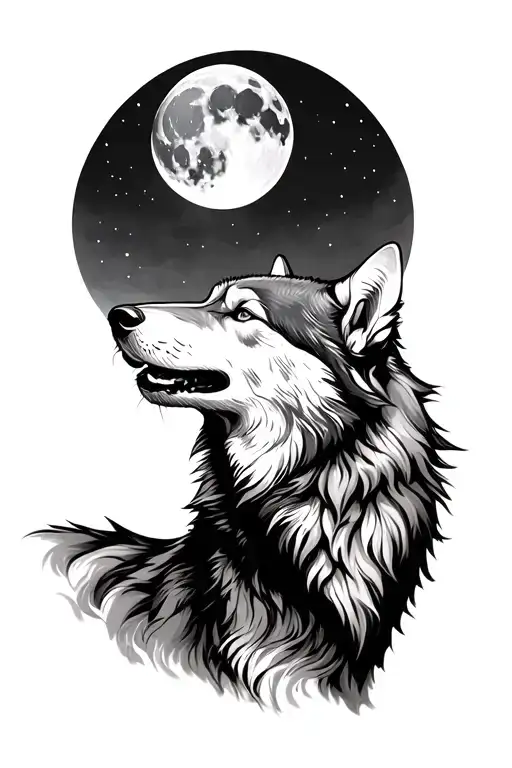 Wolf Howling At The Moon