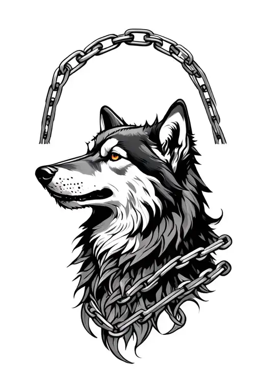 Howling Wolf Chains Wrapping