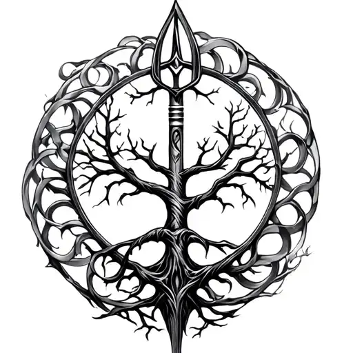 Tryzub Ukraine Trident Tree Of Life