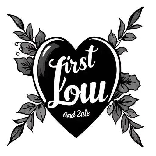 First Name Lou And Heart And Date