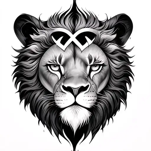 Big Infinity Symbol With Lion Eyes