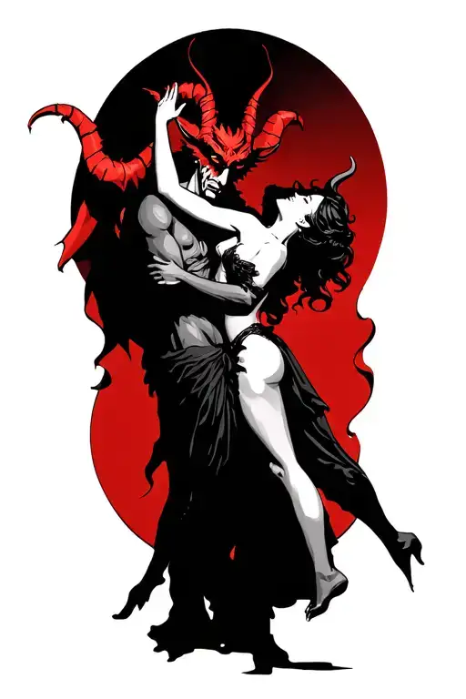 Devil Dancing With A Woman