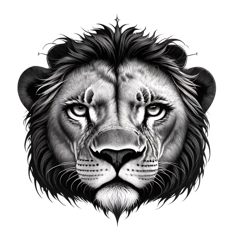 Big Infinity Symbol With Lion Eyes Looking