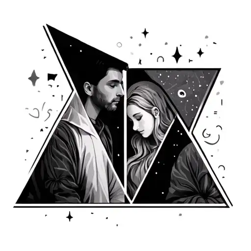 Couple Family And Three Unit Triangles