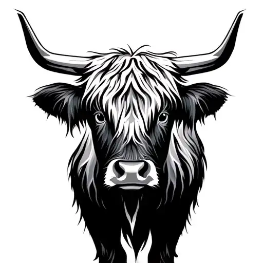 Geometric Highland Cow