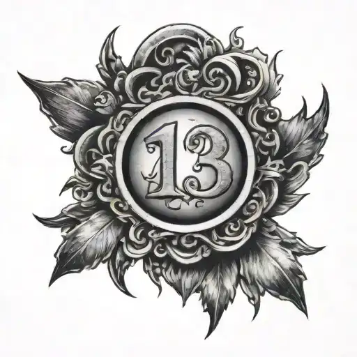 Number 13 With A Halo