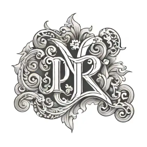 P R K Name Letter