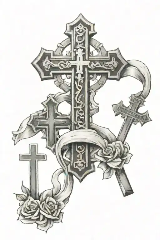 3 Crosses And A Bible Verse Written