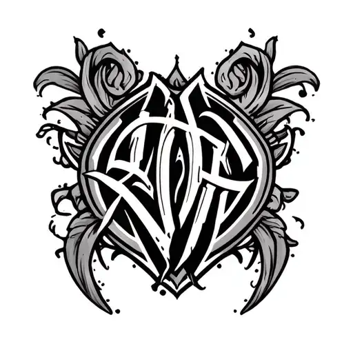 Ashley And Julius Ambigram Tattoo Design