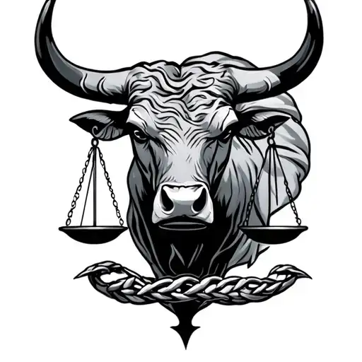 Bull And Scales Of Justice