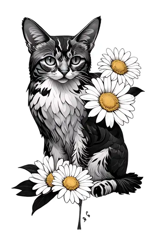 Falcon Cat And Daisy Minimal