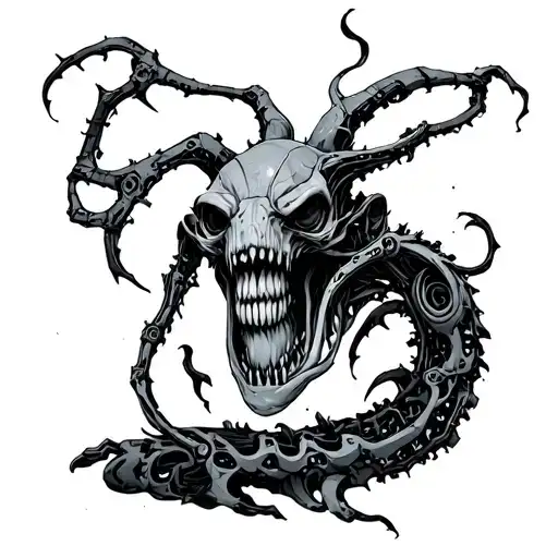 Black And White Borderlands Lovecraft Biomechanic