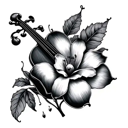 Cello And Flower