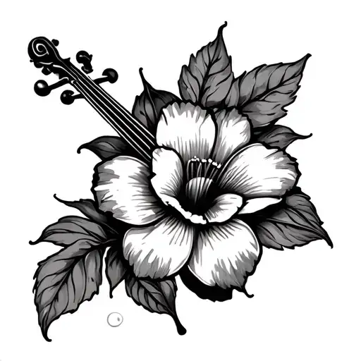 Cello And Flower