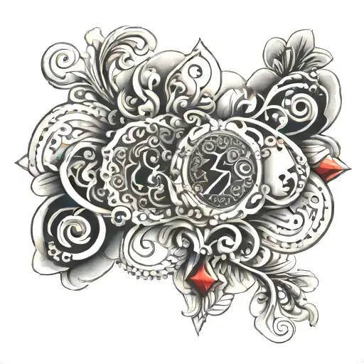Filigree And Playing Cards