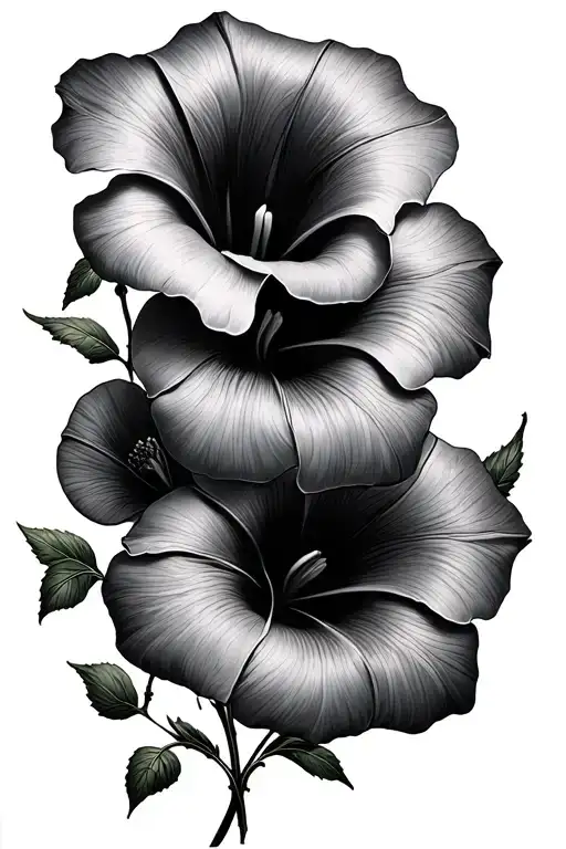 2 Morning Glory Flowers