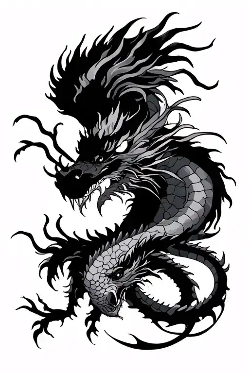 No Face Mask Around Silhouette Of Sen And Haku Dragon