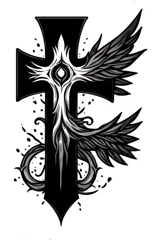 A Tattoo That Represents Serenity And Wisdom Courage Symbols Cross