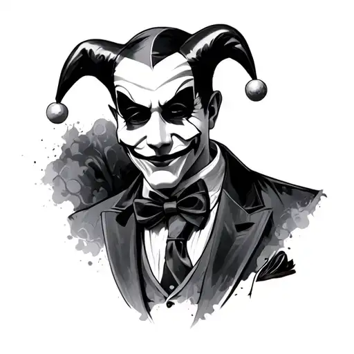 Mafia Suit And Jester Mask