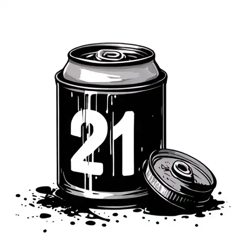 2 11 Steel Reserve Empty Can Next To Full Ashtry And Junky Setting
