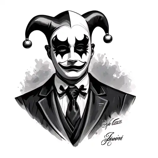 Mafia Suit And Jester Mask