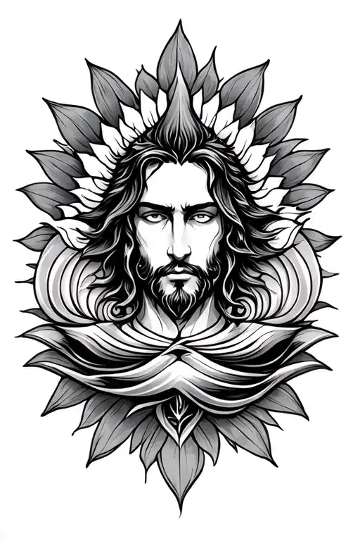 A Tattoo For Man In The Forearm That Represents Serenity And Wisdom